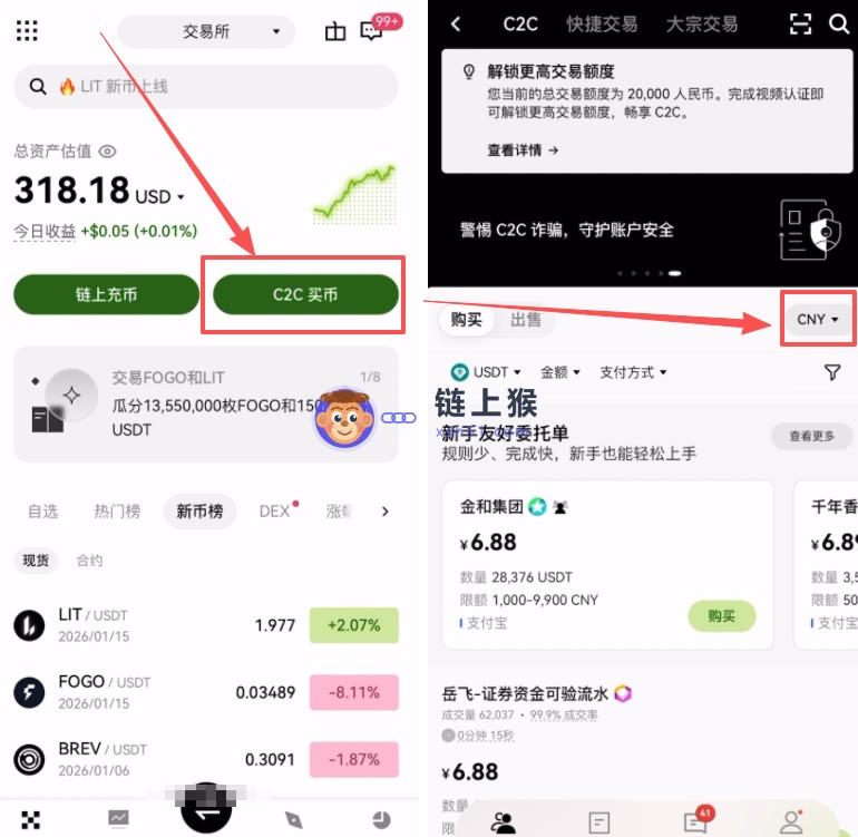 C2C买币