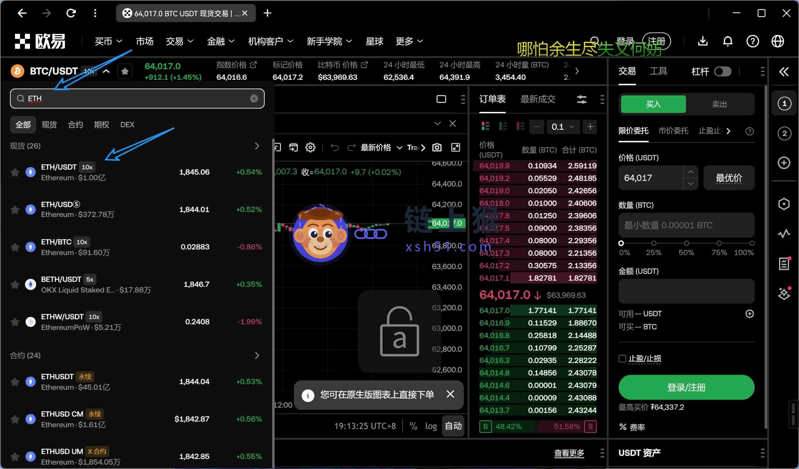 ETH/USDT交易对